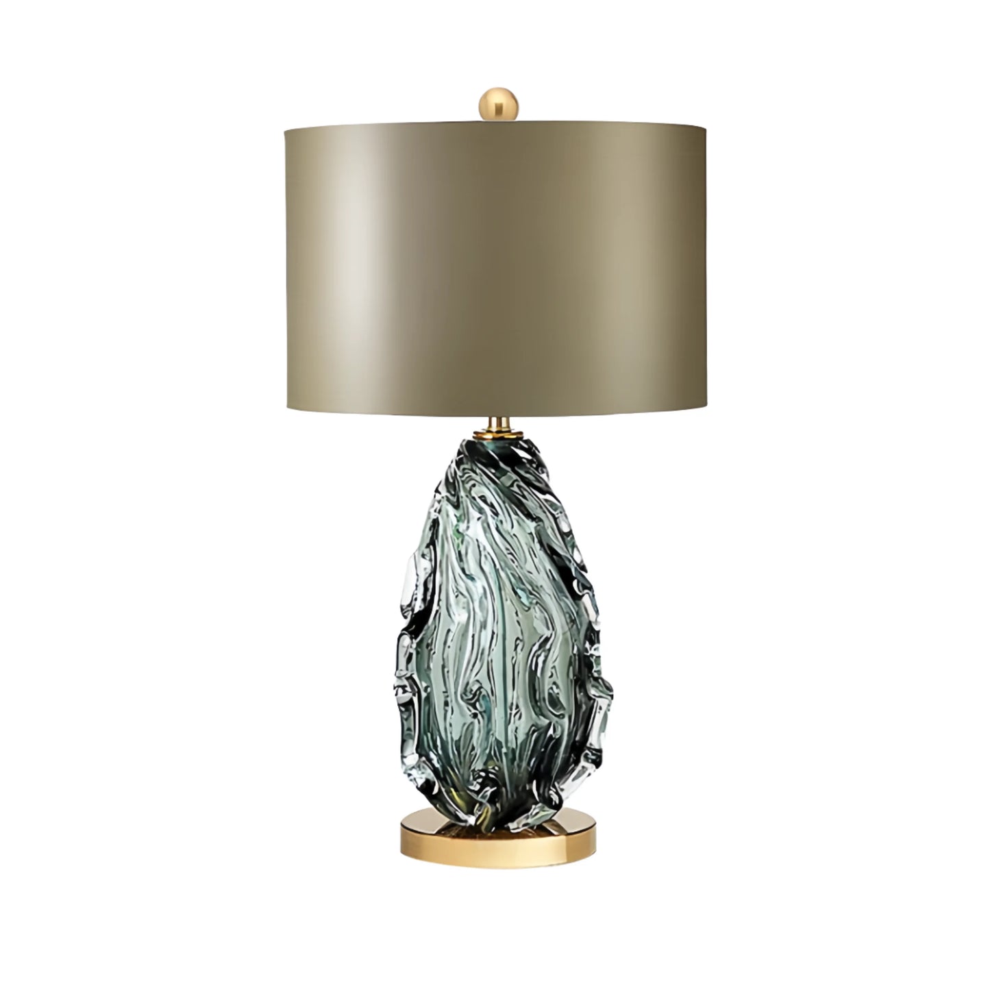 American-style Simple Glass Table Lamp, Stylish and Creative for Villa Living Room, Designer Sample Room, and Hotel Lighting