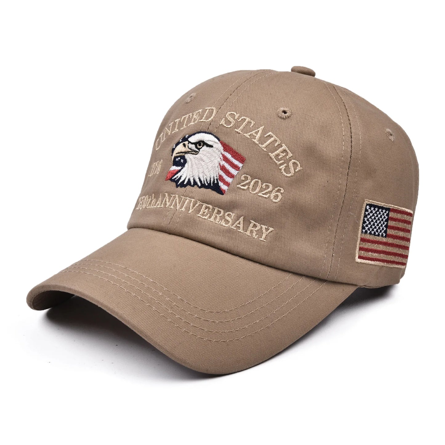 United States 250th Anniversary Baseball Cap - Eagle & Liberty Design, Handmade Embroidery Hat for Men Women, Adjustable