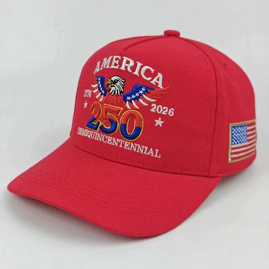250th Anniversary of the United States Embroidery Hats Outdoor Personality Leisure Men Women Visor Cap 2026 New Baseball Cap