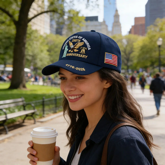 ABLECAP USA 250th Anniversary Hat Embroidered Eagle Liberty Bell Baseball Cap Men Women Patriotic American Flag Snapback Hat