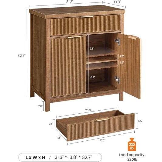 Exquisite Sideboard Buffet Storage Cabinet with Storage and Drawers, Buffet Table Coffee Bar Cabinet for Kitchen Entryway Living