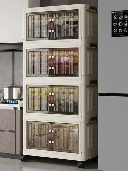 Large Capacity Multifunction Folding Storage Cabinet Dustproof Wardrobe Closet Organizer Easy-to-Install Storage Boxes