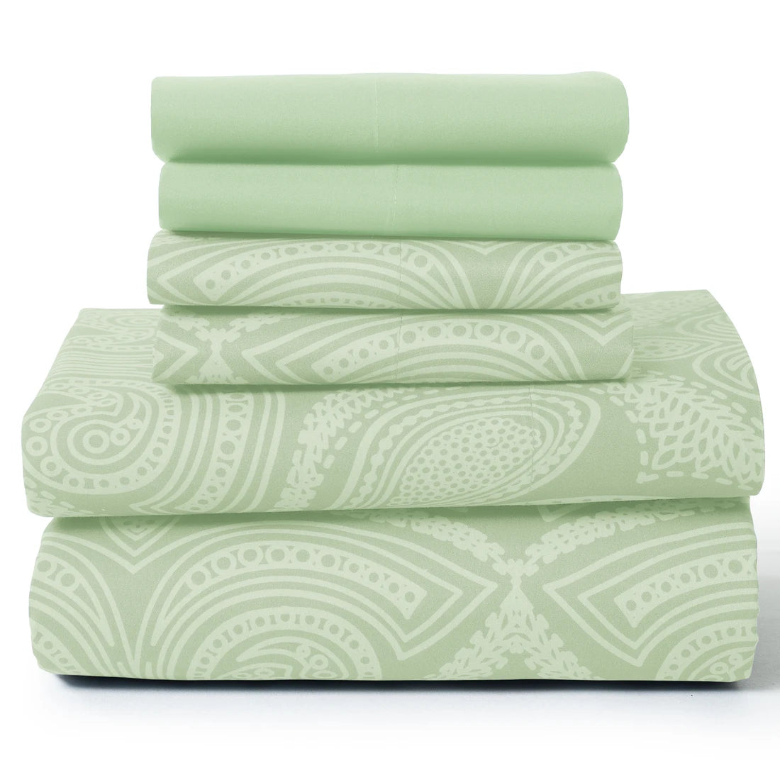 Lux Decor 6Pc Paisley Sheet Set – Soft Microfiber, Wrinkle-Free
