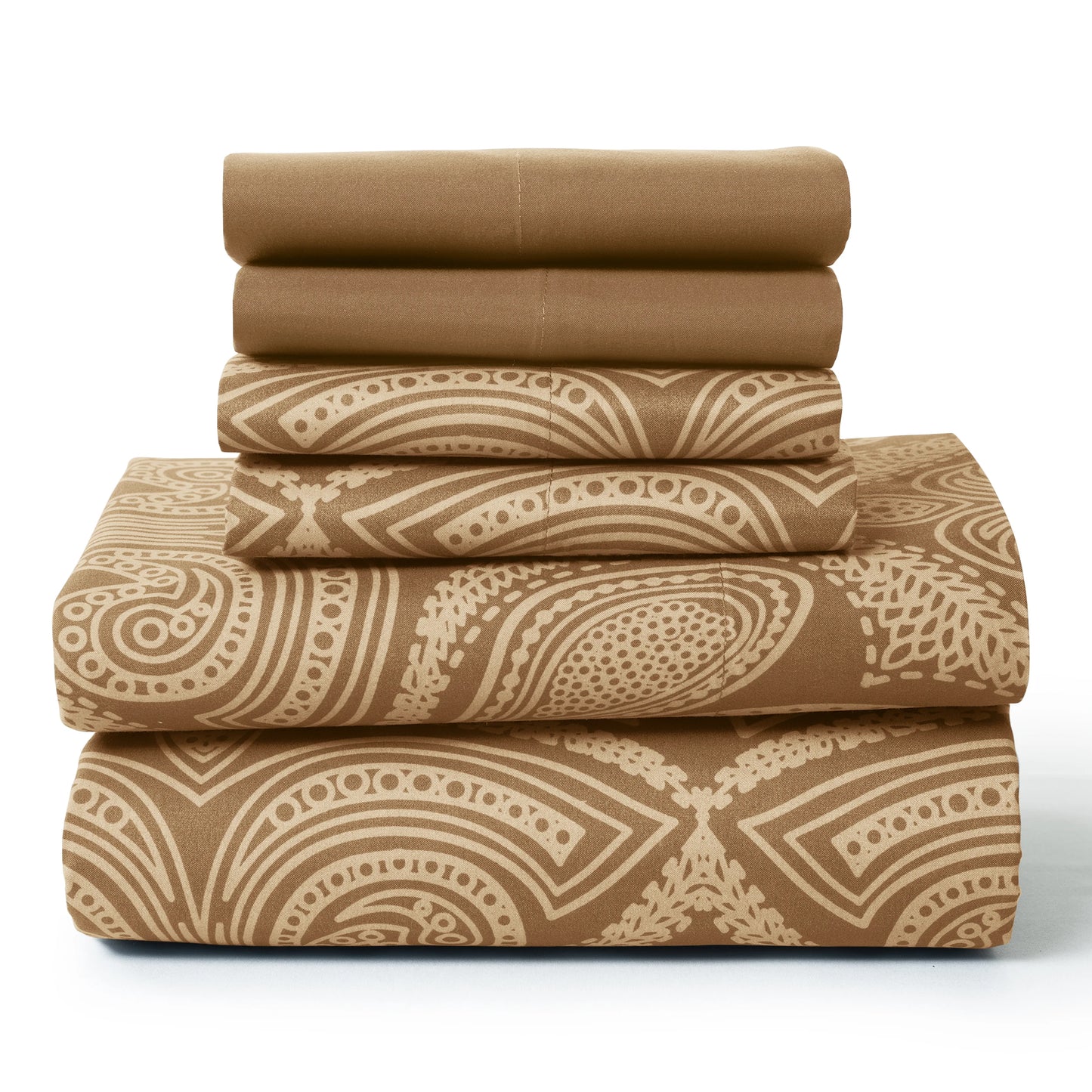 Lux Decor 6Pc Paisley Sheet Set – Soft Microfiber, Wrinkle-Free