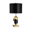 Factory Outlet Post Modern Light Luxury Glass Metal Wind Creative Black Crystal Table Lamp for Hotel for Living Room