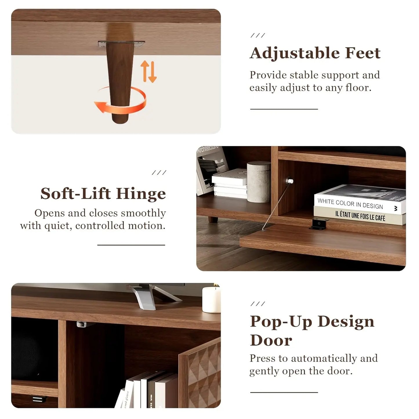 TV Stand for TVs Up to 65",TV Stands for Living Room,Entertainment Center Media Console Cabinet,Modern Television Stands with Di