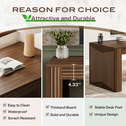 Tribesigns 79-Inch Extra Long Desk, Two Person Double Desk for Home Office, Wooden Long Computer Desk Writing Table for Office