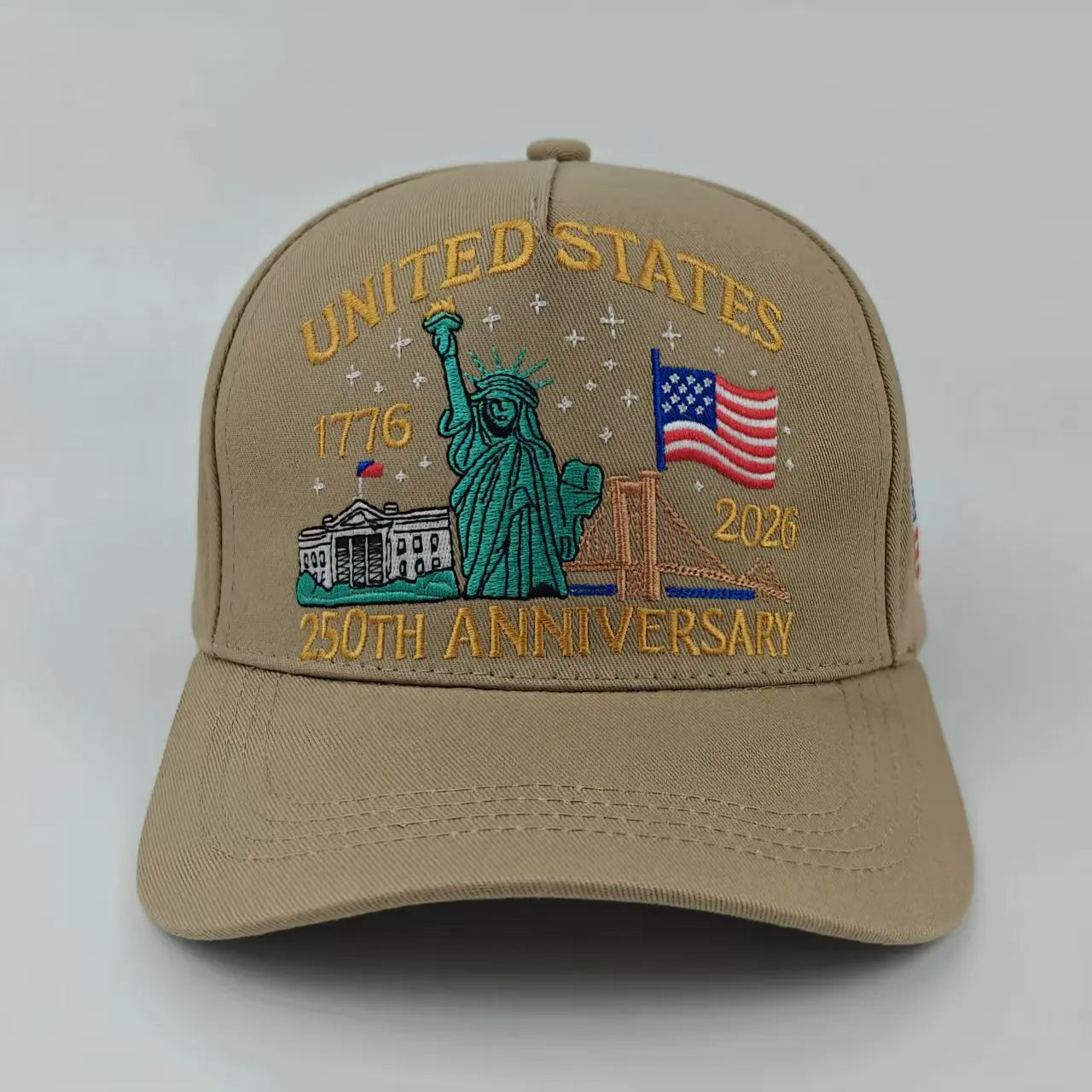 250th Anniversary of the United States Embroidery Hats Outdoor Personality Leisure Men Women Visor Cap 2026 New Baseball Cap