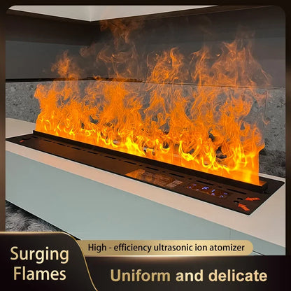 5 Year Warranty Automizing 5d Simulation Flame Vapor Mist Electric Fireplace Water Steam Remote Control Eco-Friendly Humidifier