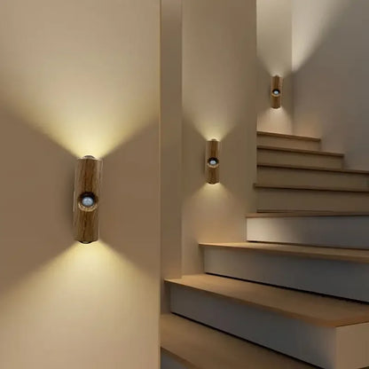 1~6pcs LED Motion Sensor Light USB Rechargeable Bedside Lamp Night Light Adjustable Brightness for Living Room Hallway Stairs