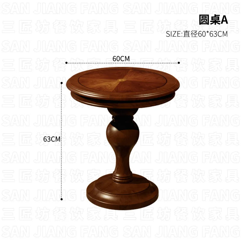 American Retro Style Bar Sofa Chair Clear Bar Small Restaurant Commercial Table and Chair Combination Single Chair