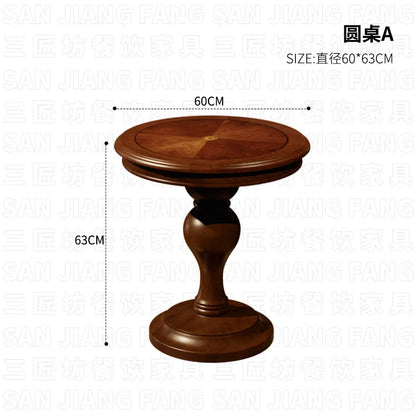 American Retro Style Bar Sofa Chair Clear Bar Small Restaurant Commercial Table and Chair Combination Single Chair