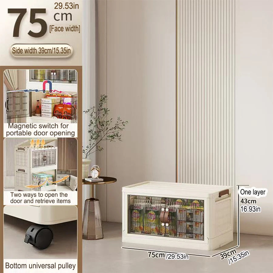 Large Capacity Multifunction Folding Storage Cabinet Dustproof Wardrobe Closet Organizer Easy-to-Install Storage Boxes