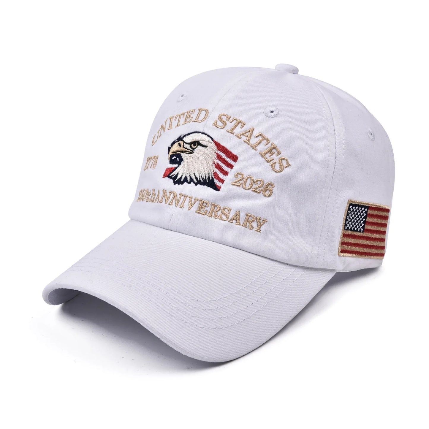United States 250th Anniversary Baseball Cap - Eagle & Liberty Design, Handmade Embroidery Hat for Men Women, Adjustable