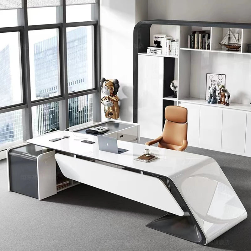 Modern Minimalism office table interior luxury high-end design computer desk escritorios de computadora mesa de escritório