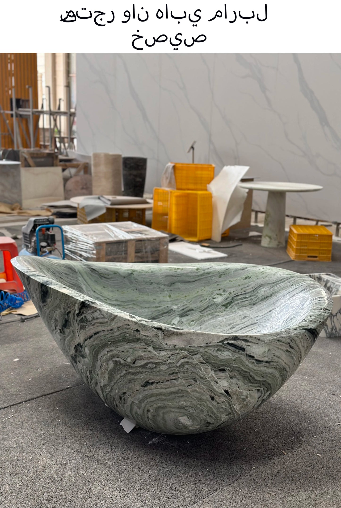 Custom Luxury Marble Bathtub-Hand Carved Solid Stone Bathtub, Independent Bathtub for Master Bathroom and Designed Centerpiece