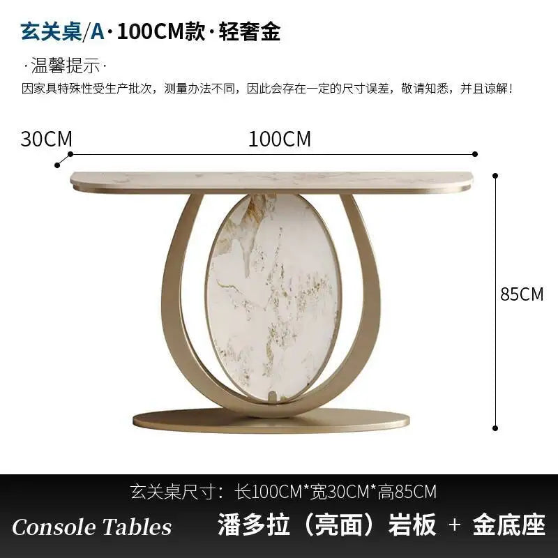Hotel Design Living Room Table Metal Luxury Console Vintage Table Vertical Nordic Tavolo Soggiorno Entrance Hall Furniture