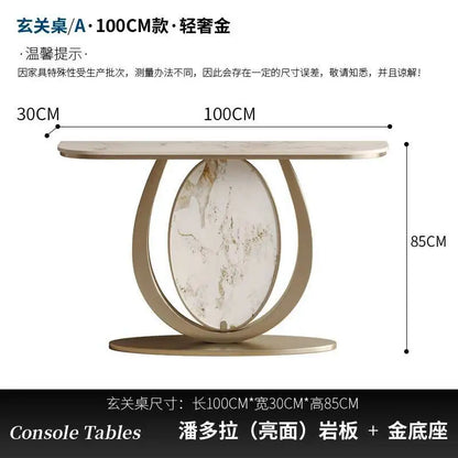 Hotel Design Living Room Table Metal Luxury Console Vintage Table Vertical Nordic Tavolo Soggiorno Entrance Hall Furniture