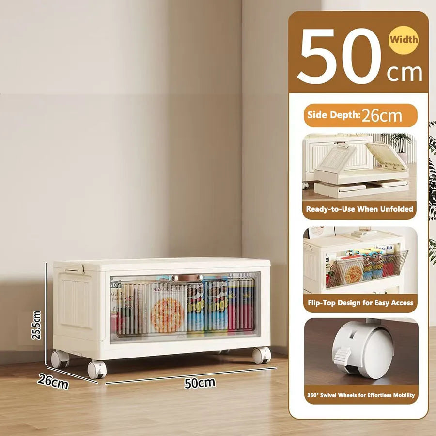 Multilayer Folding Storage Cabinet Multifunction Dustproof Wardrobe Easy-to-Install Closet Organizer for Sundries Locker