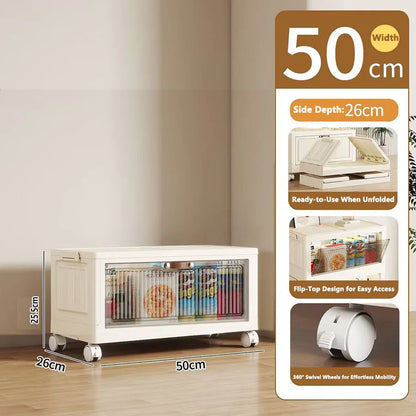 Multilayer Folding Storage Cabinet Multifunction Dustproof Wardrobe Easy-to-Install Closet Organizer for Sundries Locker
