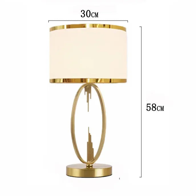 Post Modern Metal Table Lamp Creative European Hotel Living Room Study Bedroom Bedside Decorative Desk Lamp cloth Large Size