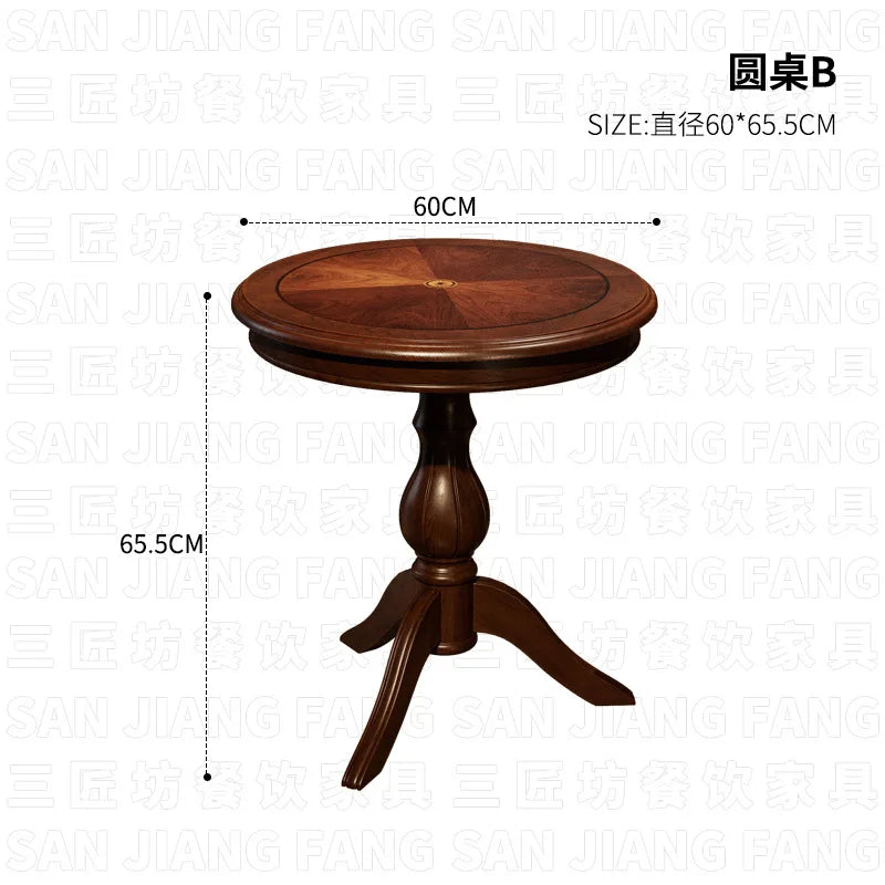American Retro Style Bar Sofa Chair Clear Bar Small Restaurant Commercial Table and Chair Combination Single Chair