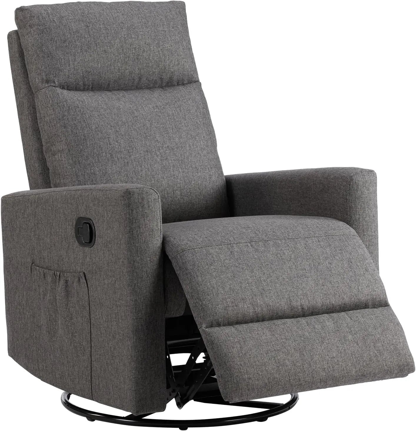 Swivel Rocker Recliner Chair for Adults Comfortable Upholstered Glider with High Back and Deep Seat for Living Room Furniture