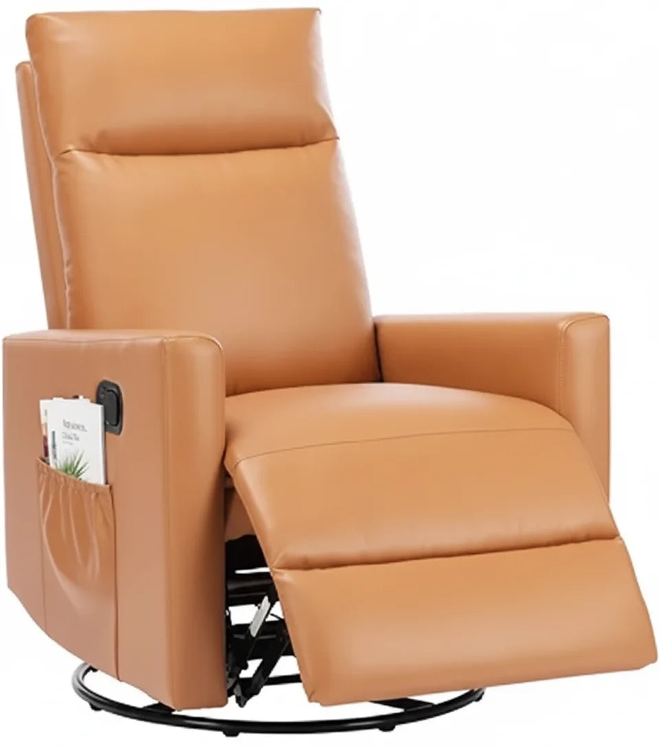 Swivel Rocker Recliner Chair for Adults Comfortable Upholstered Glider with High Back and Deep Seat for Living Room Furniture
