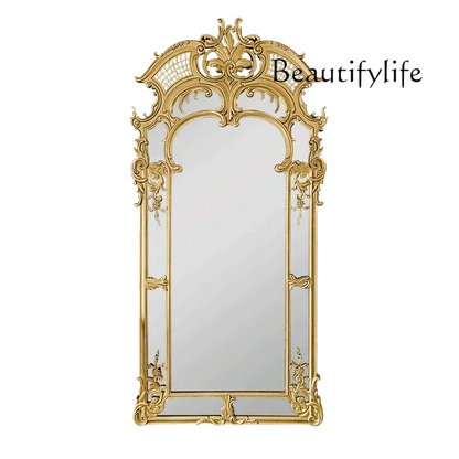U Art Irregular Gold Mirror Large Modern Hall Floor Aesthetic House Living Room Mirrors Full Body Gothic Espejo Room Decoration