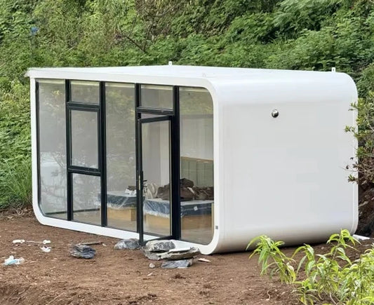 Prefab Portable 20ft 40ft Customized Apple Cabin Pod Capsule Green Container House Luxury  2 3 Bedroom Tiny Villa Hotel Office