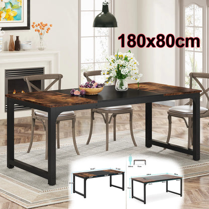 Tribesigns 63"x31.5" Dining Table, Industrial Kitchen Table for 6-8 Person, Rectangular Dinner Table for Dining Room Kitchen