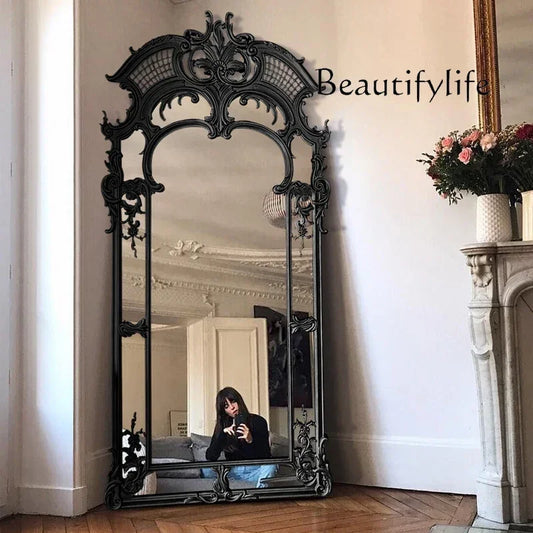 U Art Irregular Gold Mirror Large Modern Hall Floor Aesthetic House Living Room Mirrors Full Body Gothic Espejo Room Decoration