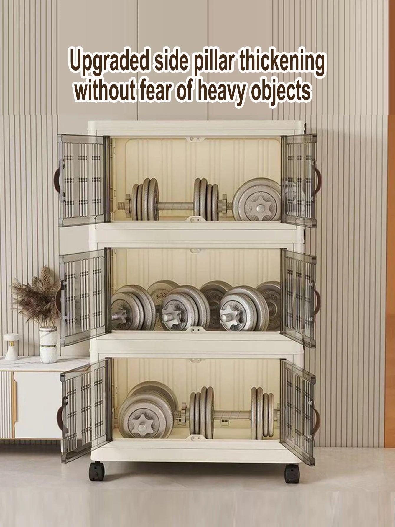 Large Capacity Multifunction Folding Storage Cabinet Dustproof Wardrobe Closet Organizer Easy-to-Install Storage Boxes