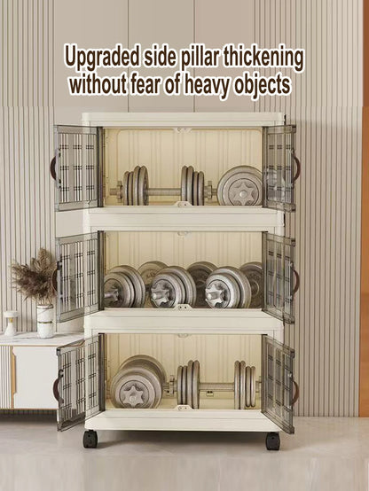 Large Capacity Multifunction Folding Storage Cabinet Dustproof Wardrobe Closet Organizer Easy-to-Install Storage Boxes