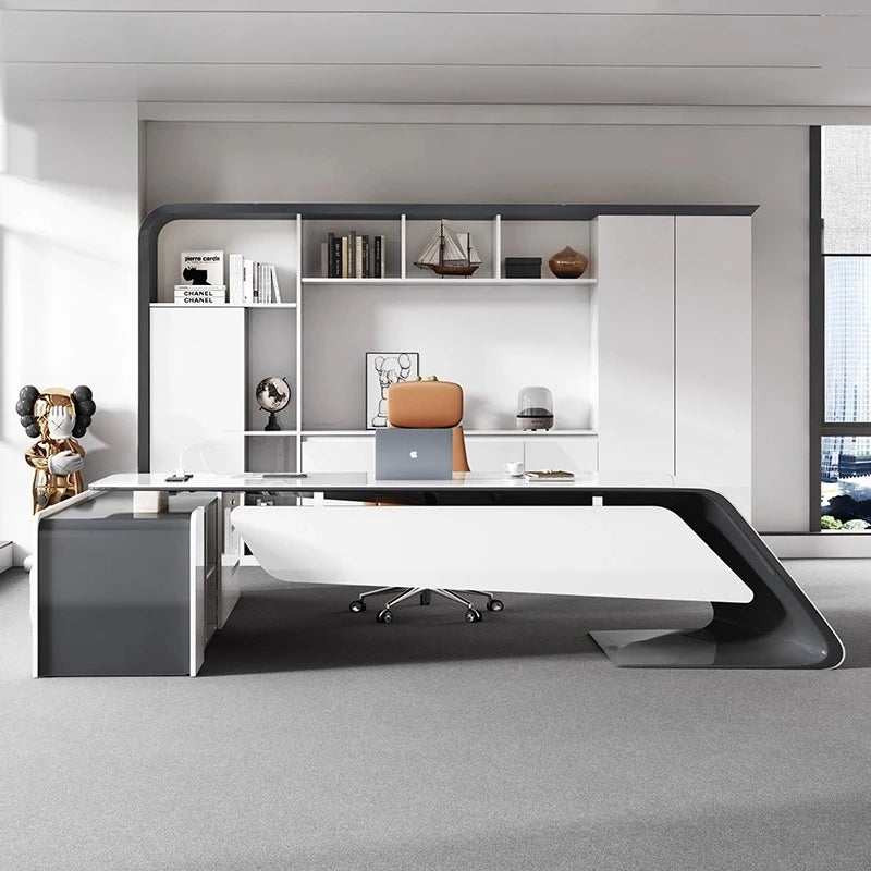 Modern Minimalism office table interior luxury high-end design computer desk escritorios de computadora mesa de escritório