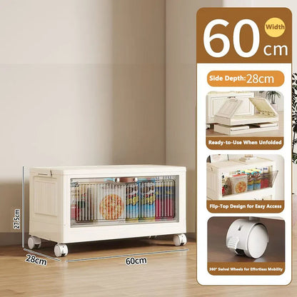 Multilayer Folding Storage Cabinet Multifunction Dustproof Wardrobe Easy-to-Install Closet Organizer for Sundries Locker