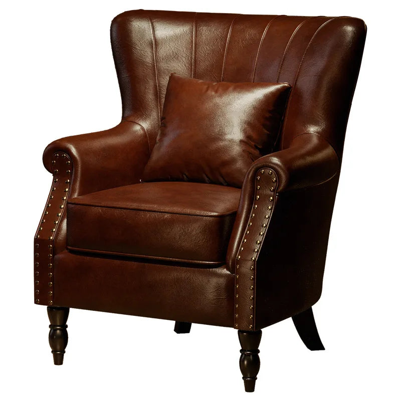 American Retro Style Bar Sofa Chair Clear Bar Small Restaurant Commercial Table and Chair Combination Single Chair