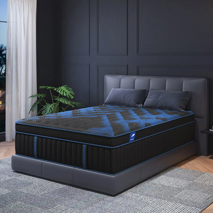 12"14" Gel Memory Foam Hybrid Pocket Spring Mattress Twin Full Queen King Bed Mattress In A Box, Medium Firm Motion Isolation