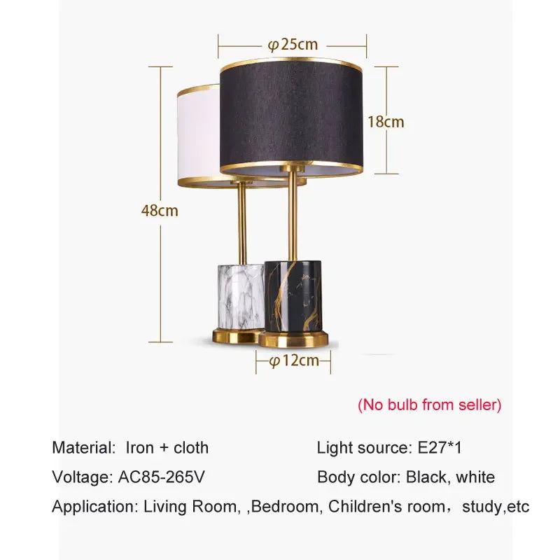 Model Bedroom Bedside Lamp Nordic Light Luxury High-End Table Lamp Modern Living Room Study Iron Art Decoration Desk Lamp