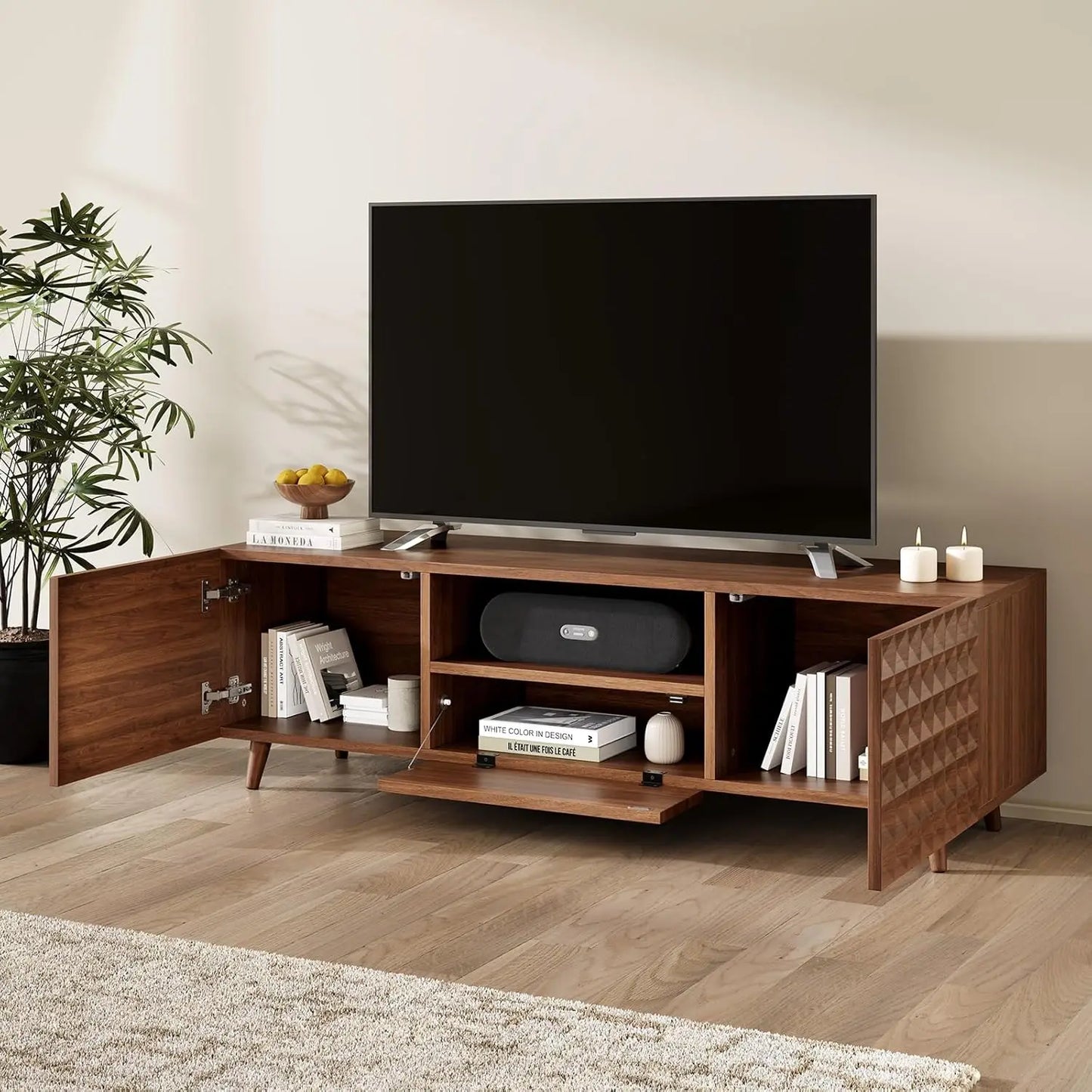 TV Stand for TVs Up to 65",TV Stands for Living Room,Entertainment Center Media Console Cabinet,Modern Television Stands with Di