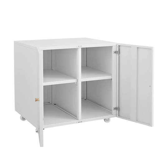 Home Office Printer Stand with Wheels, Printer Tables with File door Mobile Lateral Filing Cabinet with Open Storage Shelf for L