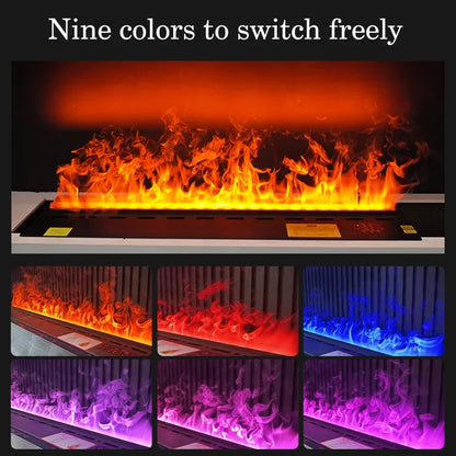 5 Year Warranty Automizing 5d Simulation Flame Vapor Mist Electric Fireplace Water Steam Remote Control Eco-Friendly Humidifier