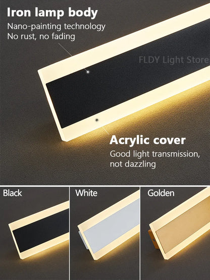 Wall Lamps Line Minimalist  Light Long Strip  Outdoor Waterproof Garden Decoration Villa Background Wall Garden Lights