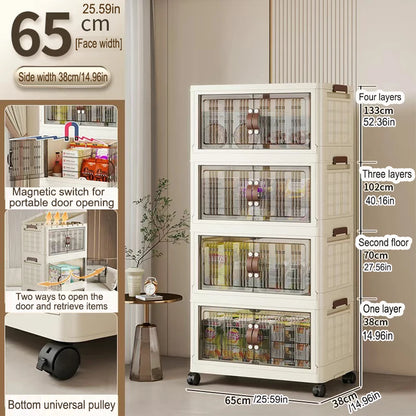 Large Capacity Multifunction Folding Storage Cabinet Dustproof Wardrobe Closet Organizer Easy-to-Install Storage Boxes