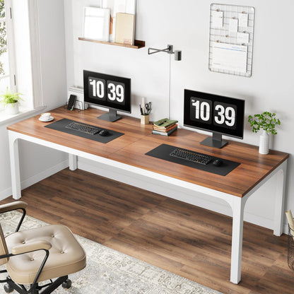 Tribesigns 78.7 Inches Extra Long Computer Desk 2 Person Desk, Double Long Desk, Workstaion for Home Office