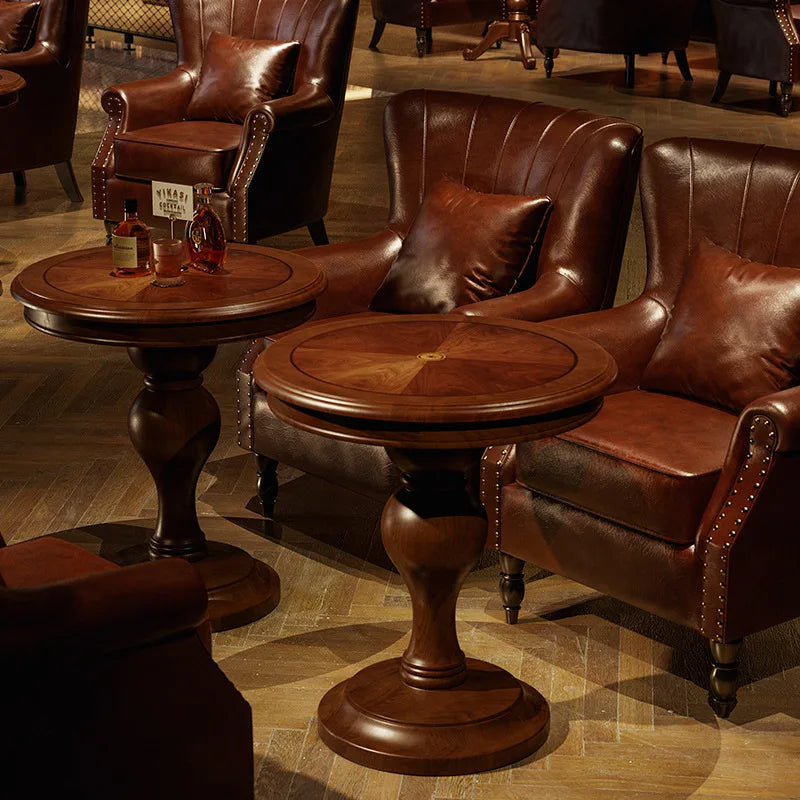 American Retro Style Bar Sofa Chair Clear Bar Small Restaurant Commercial Table and Chair Combination Single Chair