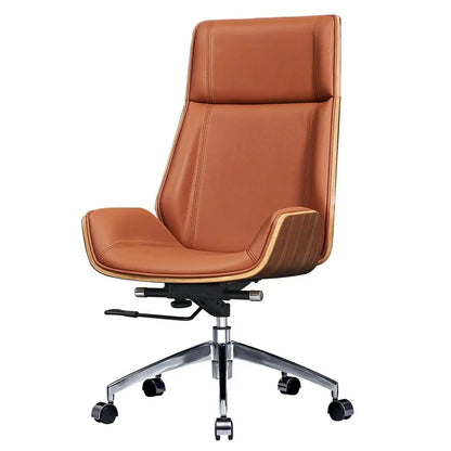 Genuine Leather Office Chair Armless
