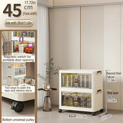 Large Capacity Multifunction Folding Storage Cabinet Dustproof Wardrobe Closet Organizer Easy-to-Install Storage Boxes