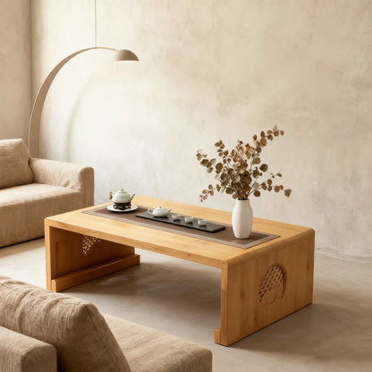 Foldable coffee table, Japanese-style low table, no assembly required, suitable for sitting on the floor, a low tatami table.