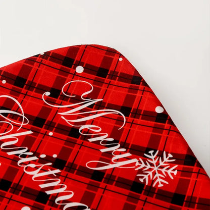 1PC Christmas Chair Back Cover Red Classic Christmas Pattern Merry Christmas For Restaurant Hotel Holiday Party Decoration